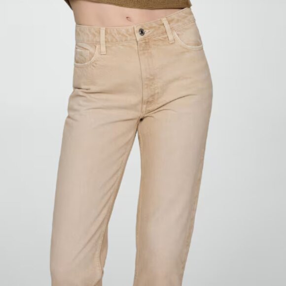 Mango Mom High-waist Jeans, Size 6, Color Sand - Picture 6 of 12